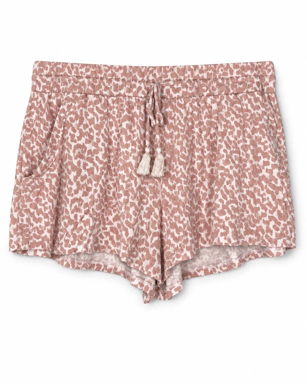 Stars Above Pink Leopard Print Lounge Shorts Size Large Soft Modal Pajama Shorts